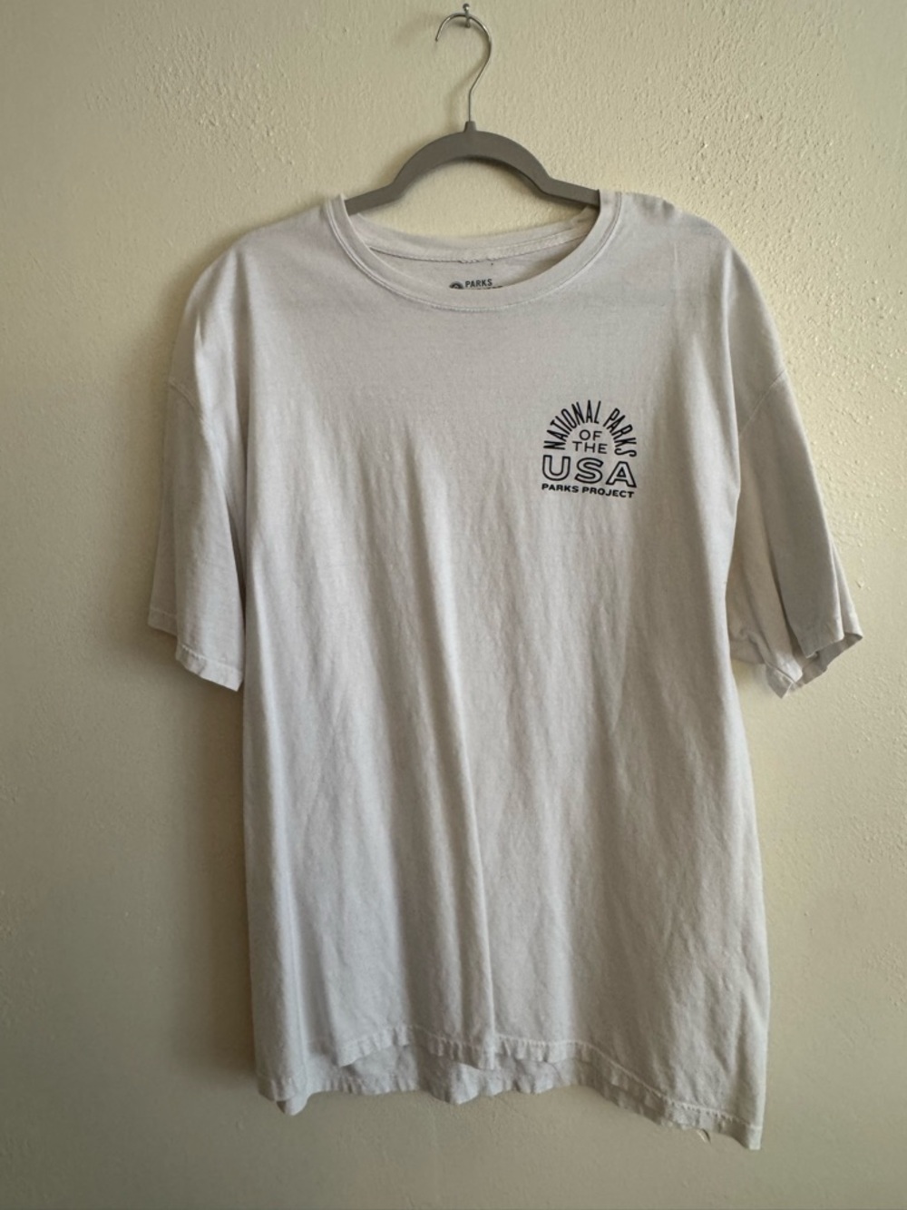 Parks Project Men’s White National Parks of the USA Logo Tee - graphic on back!